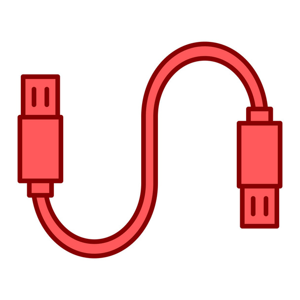 usb cable icono vector ilustración - Vector, Imagen