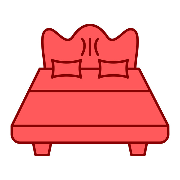 lit avec oreillers vectoriel illustration design - Vecteur, image