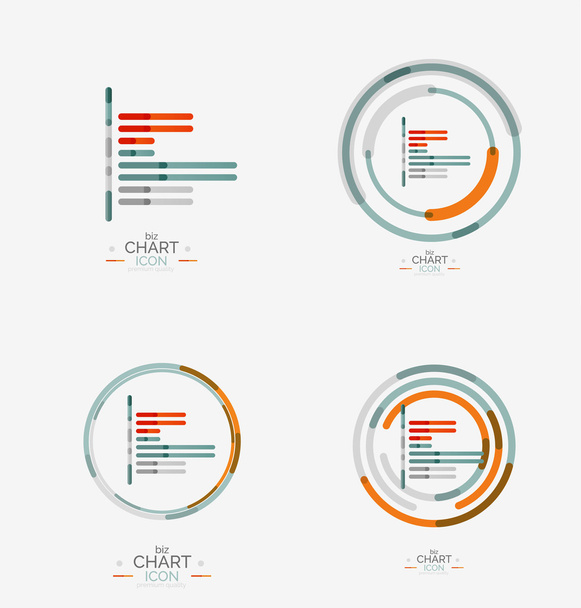 Line graph, chart icon - Vector, Image