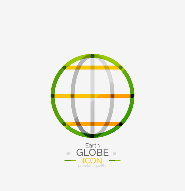 Wereld globe logo stempel - Vector, afbeelding