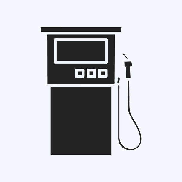 Icon Petrol Pump. suitable for education symbol. glyph style. simple design editable. design template vector. simple illustration - Vektör, Görsel