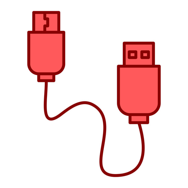 USBケーブルアイコンベクトルイラストデザイン - ベクター画像