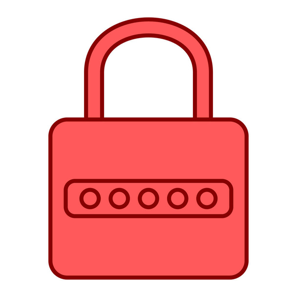 значок замка. символ системы безопасности. векторная иллюстрация - Вектор,изображение