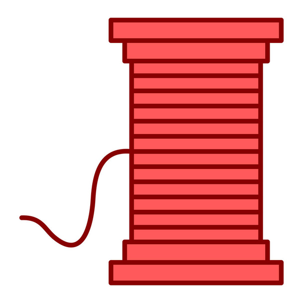 Красная линия водопровода значок изолирован на белом фоне. векторная иллюстрация - Вектор,изображение