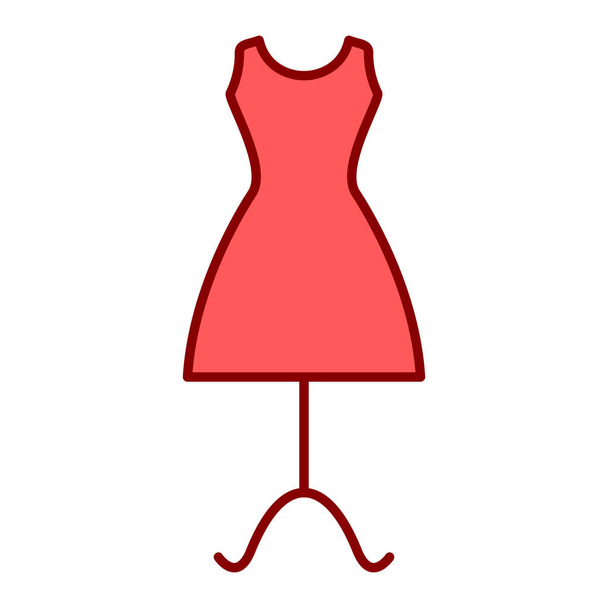 dress icon. outline illustration of clothes vector icons for web - Vektor, Bild