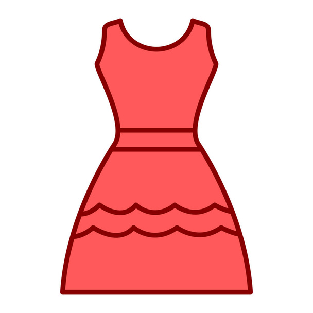 ropa de mujer línea de vestido vector ilustración - Vector, imagen