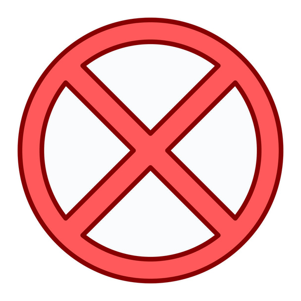 žádná ikona vstupní značky. žádný červený symbol zákazu. zákaz kouření. - Vektor, obrázek