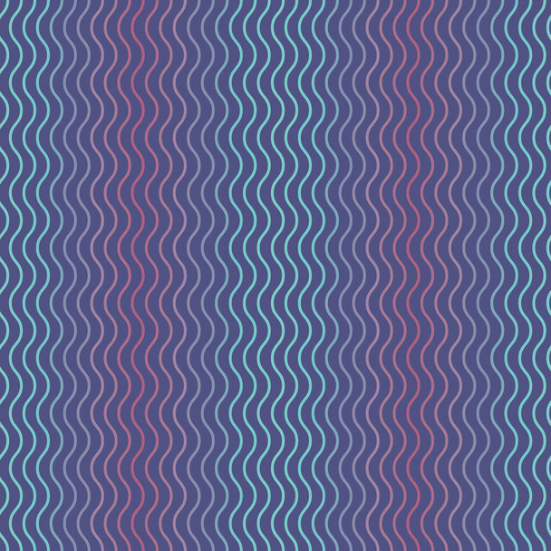 Geometrische gradiënt vector patroon, blauw en roze ontwerp met verticale golvende lijnen - Vector, afbeelding