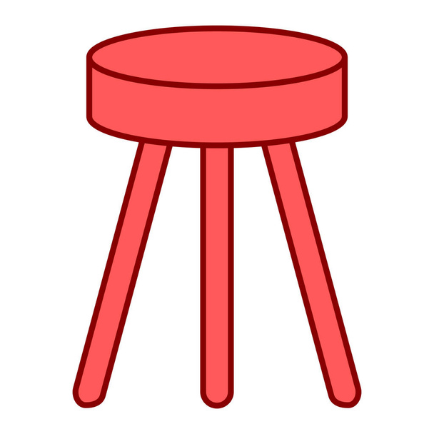 stool, illustration, vector on white background. - Vector, Image