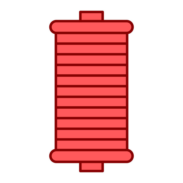 Kırmızı yangın hortumu ikonu. Web için ısıtıcı vektör simgelerinin özet çizimi - Vektör, Görsel