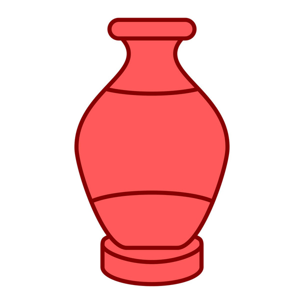старая ваза, веб-иконка простая иллюстрация - Вектор,изображение