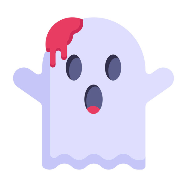 halloween ghost. simple design - ベクター画像