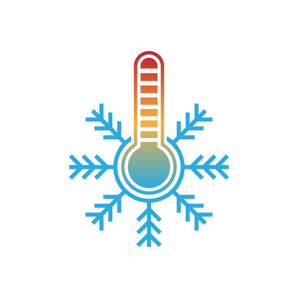 Ikona termometru projekt logo wektor ilustracji szablon - Wektor, obraz