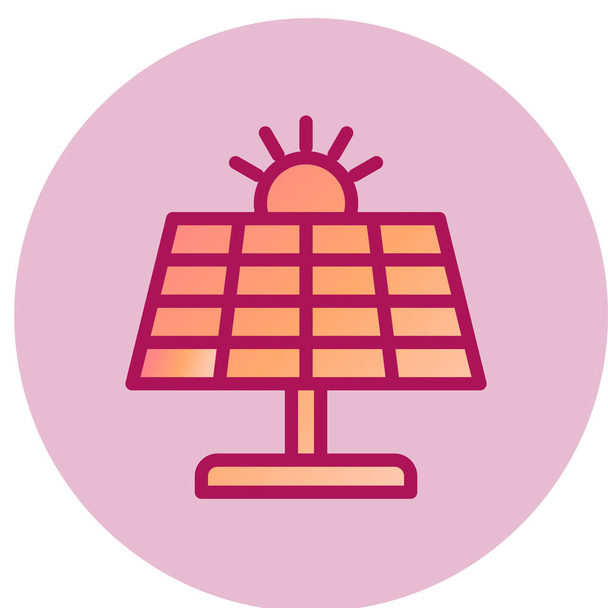 Solar Energy simple icon, vector  illustration  - Vector, Image
