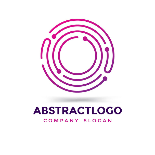 O Carta com logotipo Dots, Linhas de Tecnologia Digital O logotipo Vetor de Design Corporativo - Vetor, Imagem