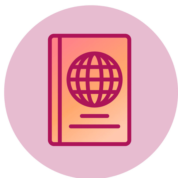 Passport icon, vector illustration  - Vector, Image