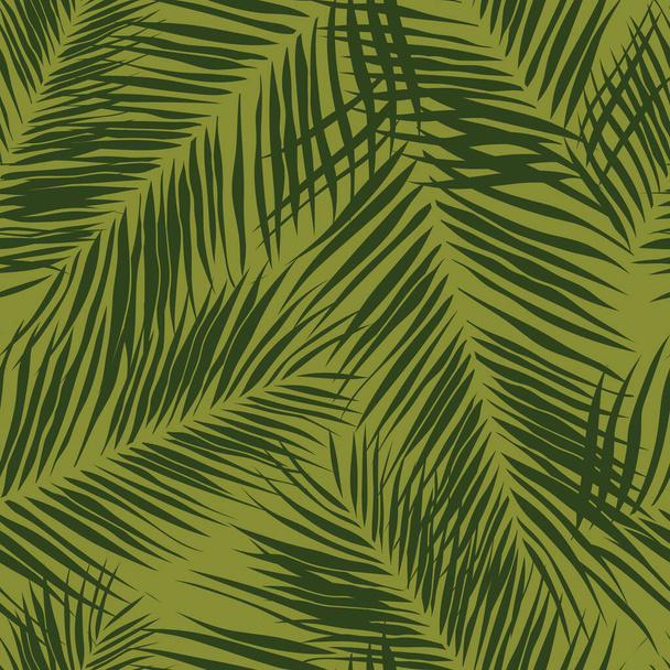 Beautiful tropical leaves branch  seamless pattern design. Tropical leaves background. Trendy Brazilian illustration. Spring and summer design for fabric, prints, wrapping paper and prints - Вектор, зображення