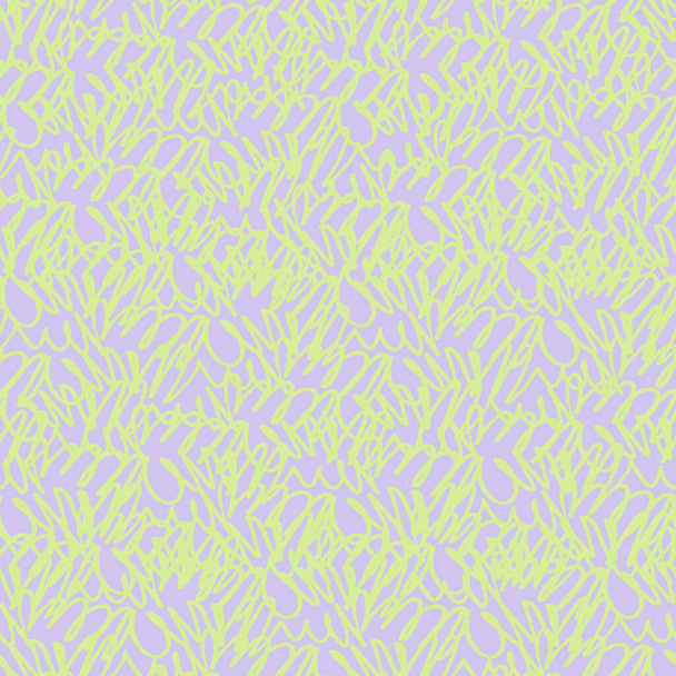 Naadloos oscillogram-achtig patroon met gebogen lijnen. Eindeloos herhalend met de hand getekend patroon gemaakt door viltstift voor oppervlakteontwerp en andere ontwerpprojecten - Vector, afbeelding