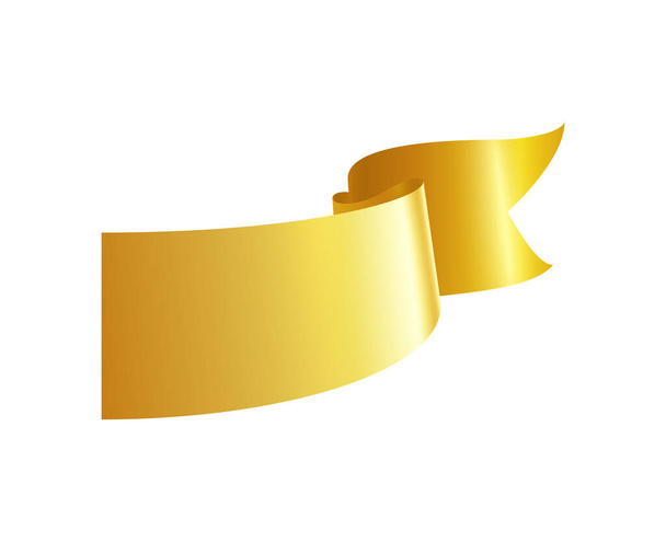 Gold Ribbon Tail Composition - Vecteur, image