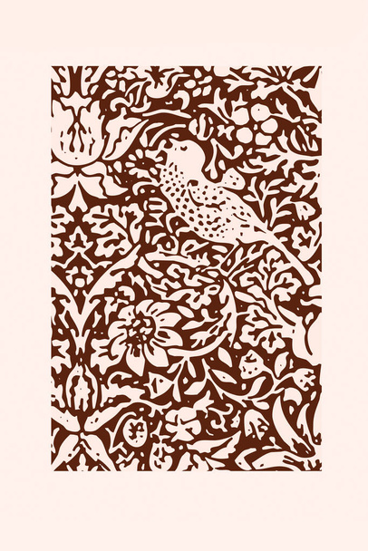 Печатный ботанический плакат. Дизайн обложки, декорации стен. - Фото, изображение