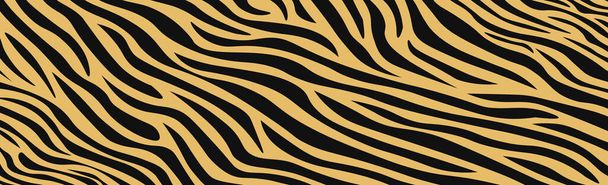 Panorama-Textur Zebrahaut mit chaotischen Linien - Vektor-Illustration - Vektor, Bild