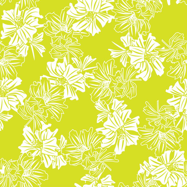 Floral brush strokes seamless pattern design for fashion textiles, graphics, backgrounds and crafts - Vecteur, image