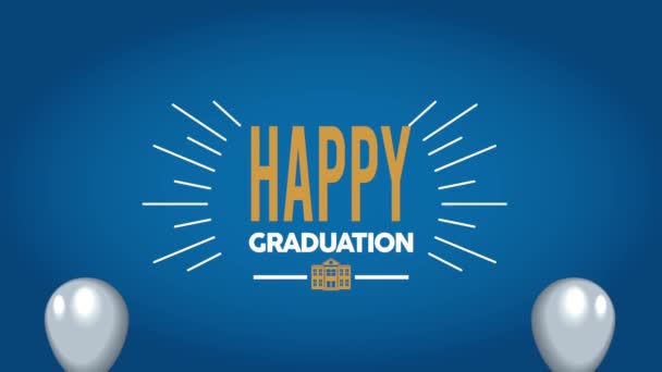 Happy Graduation Day Schriftzug Animation - Filmmaterial, Video