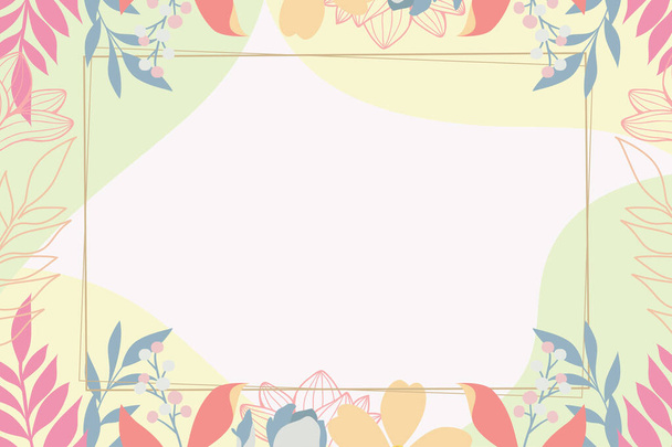 Beautiful floral background template - Vector, Image