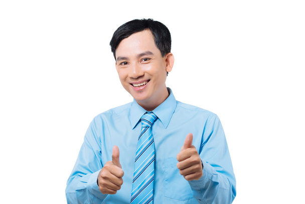 В'єтнамська-менеджер показує великі пальці вгору - Фото, зображення