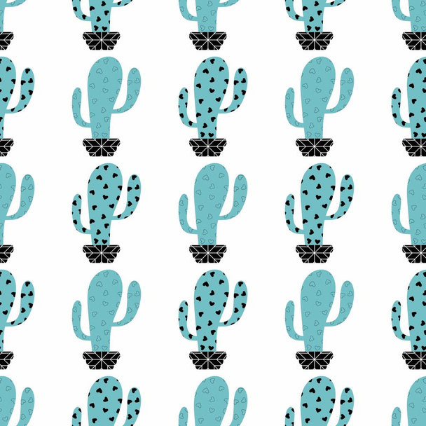 Floral seamless cactus pattern for fabrics and textiles and packaging and gifts and cards and linens and kids - Foto, Bild