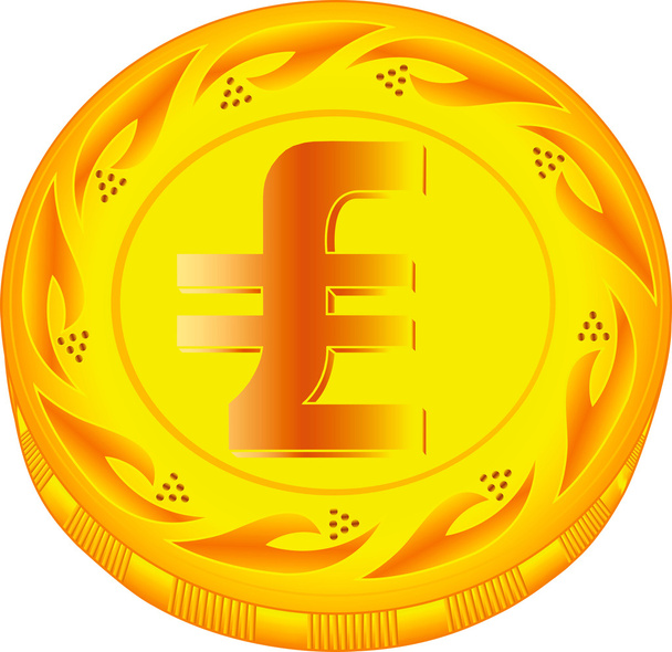 Lira mince - Vektor, obrázek