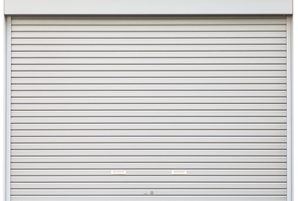 White grunge metallic roller shutter door - Photo, Image