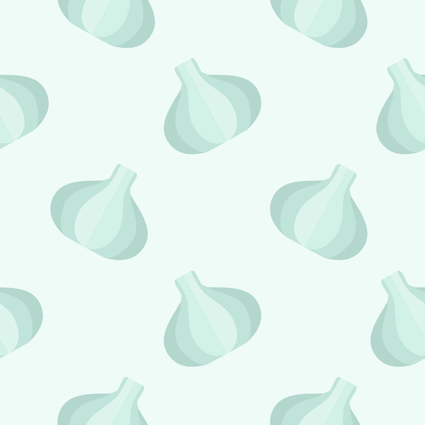 garlic seamless pattern vector illustration - Vector, Image