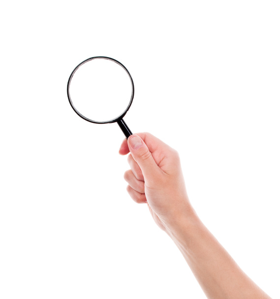 Magnifying glass in hand - Photo, Image