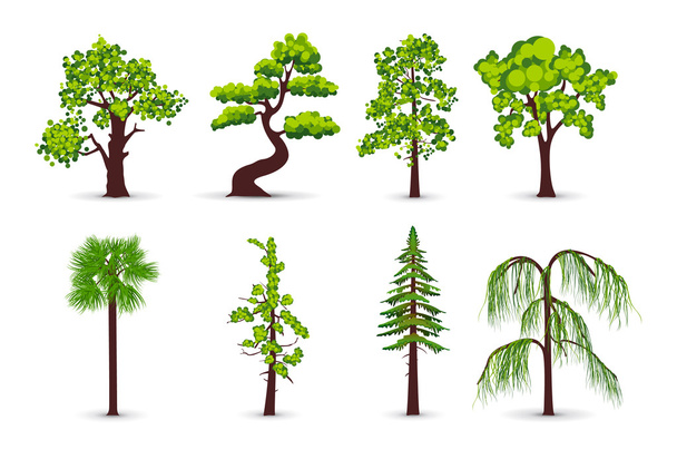 stromy ikony - Vektor, obrázek