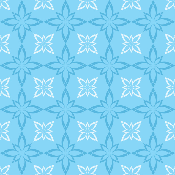 Vector seamless blue and white pattern with figures - Wektor, obraz