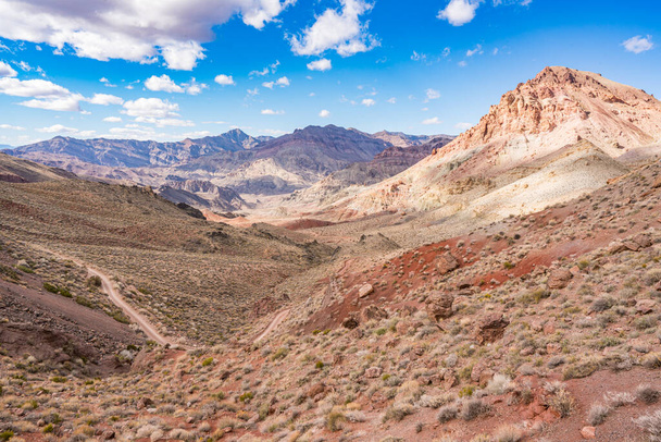 Beautiful mountains in Death Valley National Park along the rugged off-road trail called Titus Canyon Road - 写真・画像