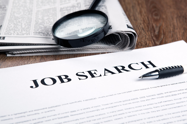 document with the title of job search - Foto, Bild