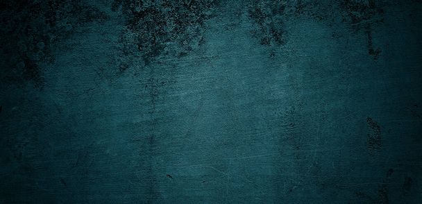 Textura de pared azul. Fondo abstracto. Textura de cemento oscuro para fondo. hormigón aterrador - Foto, Imagen
