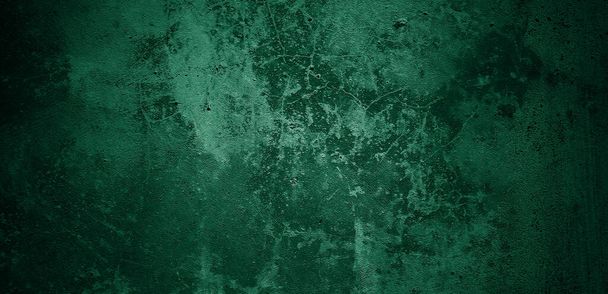 Zöld fal textúra. Absztrakt háttér. Sötét cement textúra a háttérben. ijesztő beton - Fotó, kép