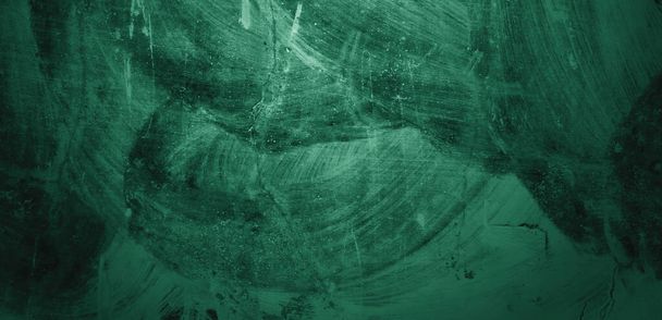 Grüne Wandtextur. Abstrakter Hintergrund. Dunkle Zementstruktur für den Hintergrund. Gruseliger Beton - Foto, Bild