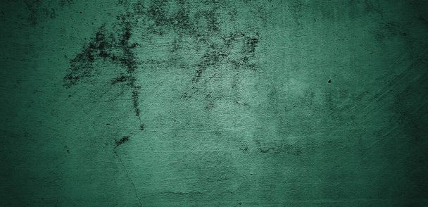 Textura de pared verde. Fondo abstracto. Textura de cemento oscuro para fondo. hormigón aterrador - Foto, Imagen