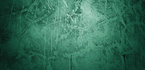 Зеленая текстура стены. Абстрактный фон. Тёмная цементная текстура для фона. страшный бетон - Фото, изображение