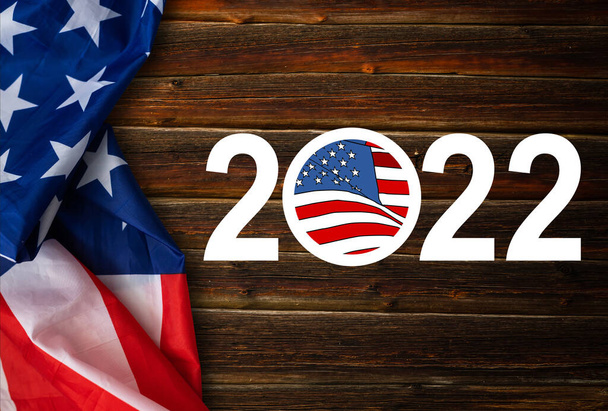 2022 dia das eleições nos Estados Unidos. ilustração gráfico ofunited states flag - Foto, Imagem