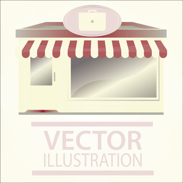 storefront illustration over color background - Vektor, Bild