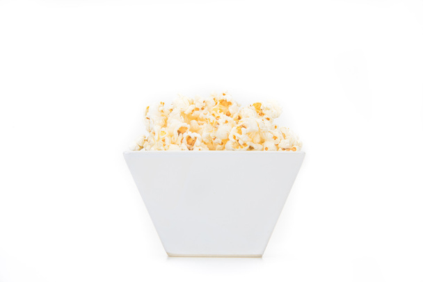 Popcorn w misce kwadratowy kształt - Zdjęcie, obraz