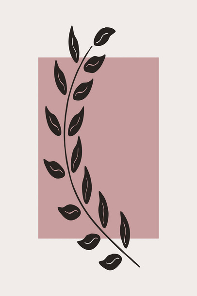 Printable trendy botanical card. Use for cover, wallpaper, wall art. - Fotó, kép
