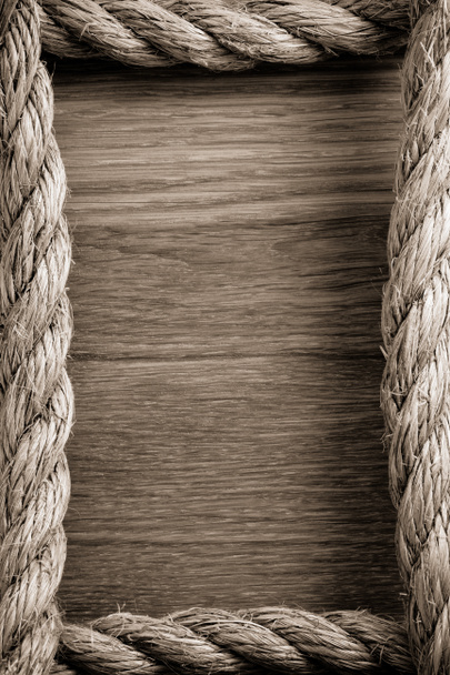 ship ropes on wood - Fotografie, Obrázek