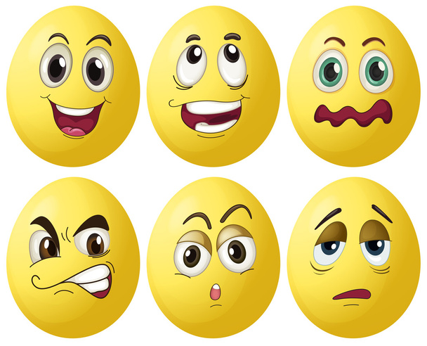 Egg expressions - Vector, Image