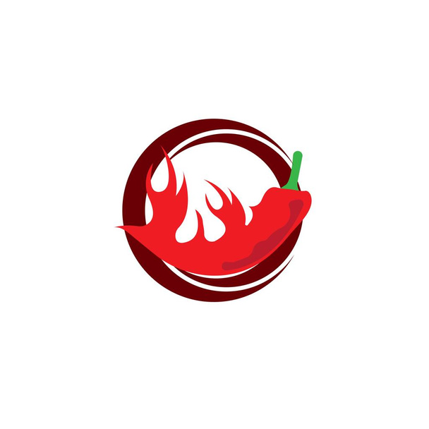 Шаблон дизайну логотипу Chili, концепція дизайну логотипу Hot Chili
 - Вектор, зображення